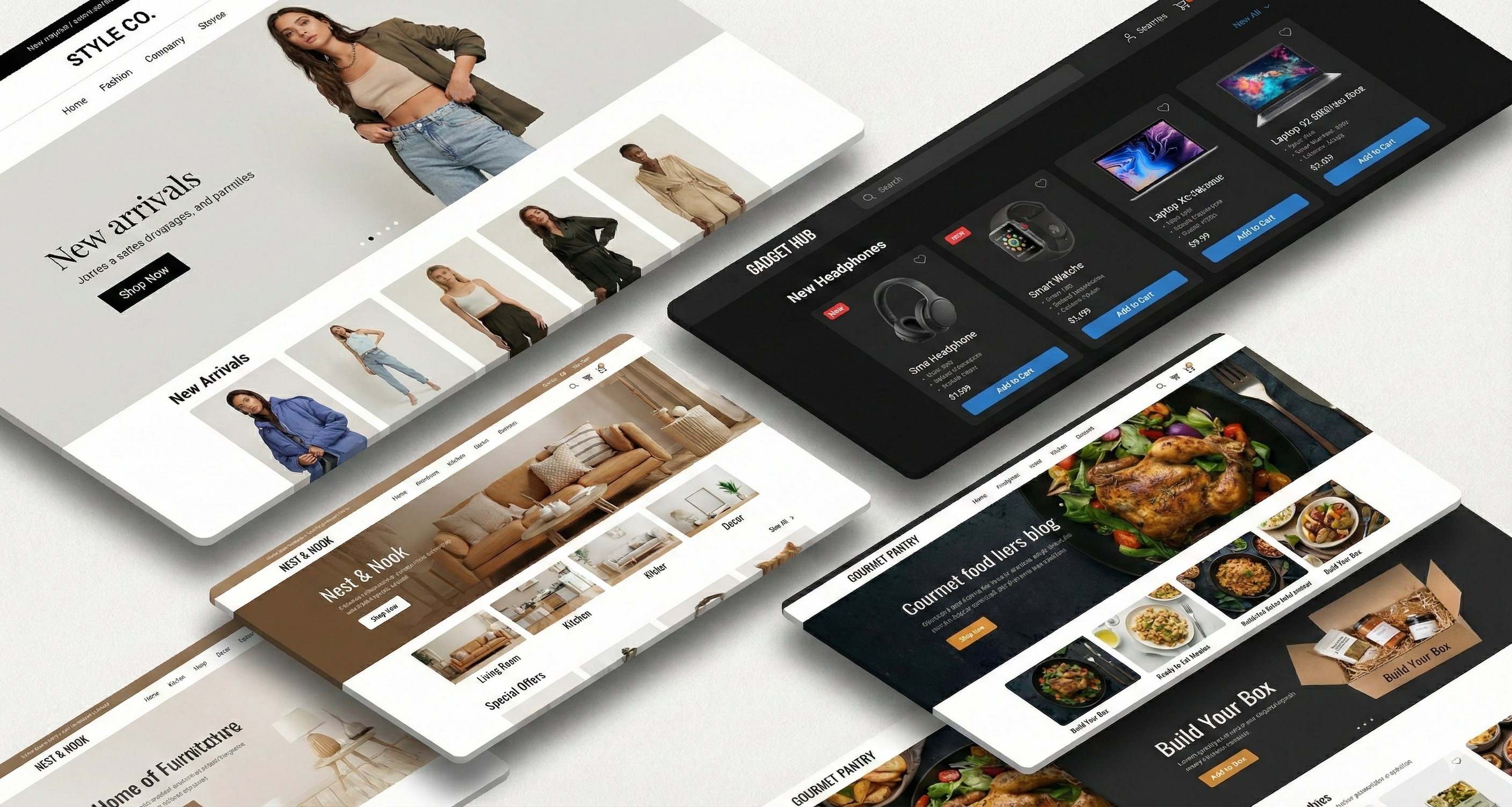 Vista previa de páginas web corporativas